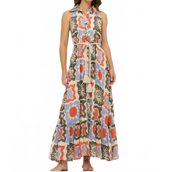 OLIPHANT Dresses & Skirts - NEW OLIPHANT sleeveless shirt maxi dress in helios